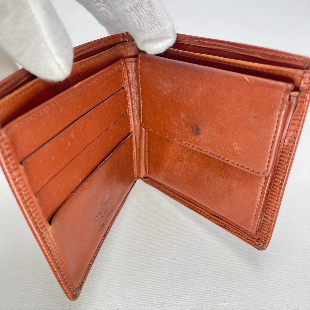 LOUIS VUITTON LV Burnt Sienna Epi Bifold Wallet - Picture 7 of 14